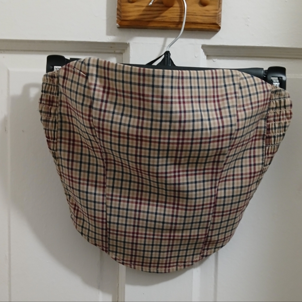 Divided by H&M- Plaid Bustier Crop Top in Beige,Navy and Burgundy